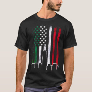 Amerikansk Flagga på italienska Färg NYC-skyline T Shirt