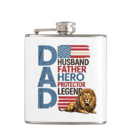 Amerikansk flagga Pappa Lejon Patriotisk  Fickplunta
