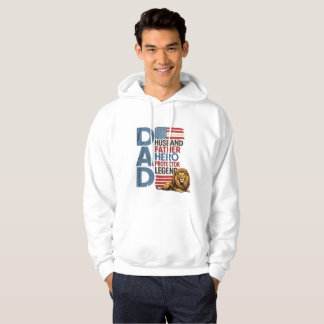 Amerikansk flagga Pappa Lejon Patriotisk Hoodie