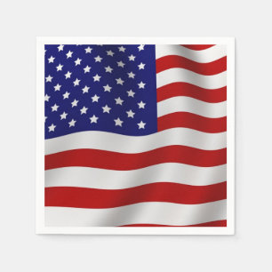 Amerikansk Flagga Pappersservett