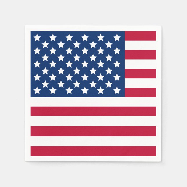Amerikansk Flagga Pappersservett (Framsidan)