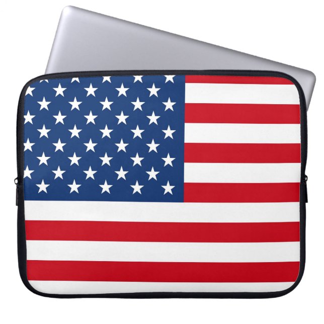 Amerikansk Flagga Patriotic Design Sleeve för bärb (Framsidan)