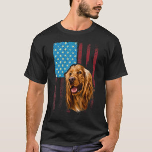 Amerikansk Flagga Patriotic Hund Cocker Spain T Shirt