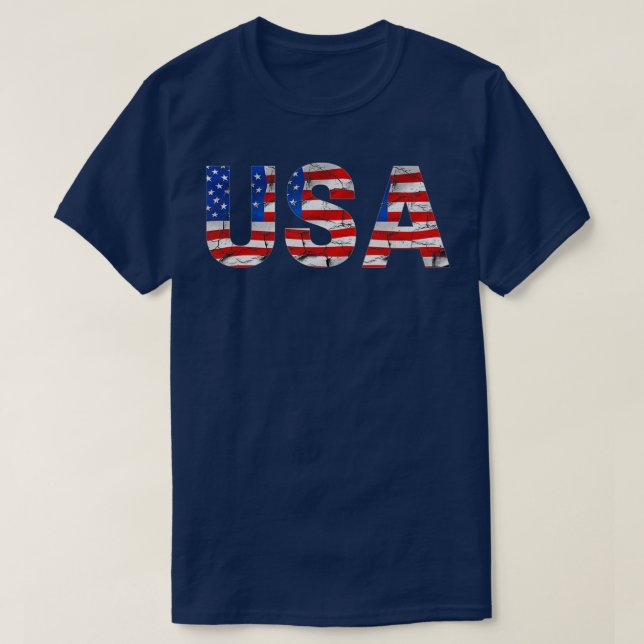 Amerikansk Flagga patriotisk 4 juli Örn Mer T Shirt (Design framsida)