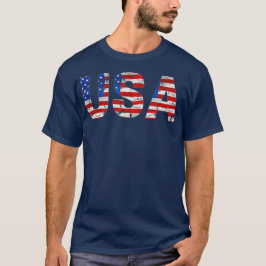 Amerikansk Flagga patriotisk 4 juli Örn Mer T Shirt