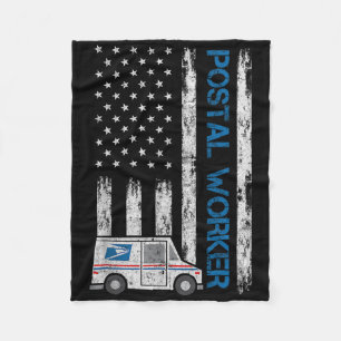 Amerikansk flagga patriotisk brevbärare brevbärare fleecefilt