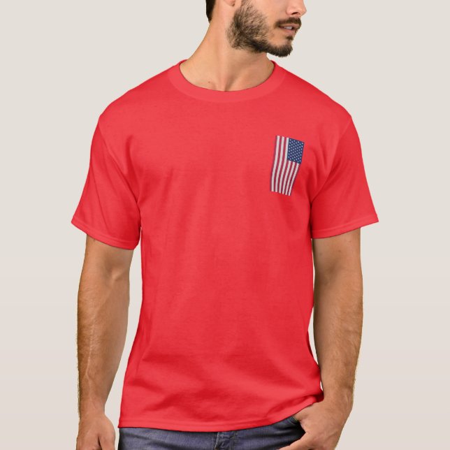 Amerikansk flagga patriotisk sann klassisk sport t shirt (Framsida)