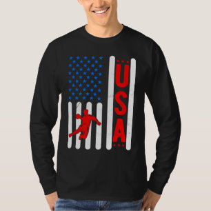 Amerikansk flagga patriotisk USA män kvinnor handb T Shirt