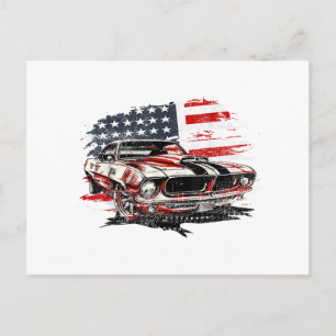 Amerikansk flagga patriotisk vykort