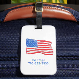 Amerikansk Flagga Personlig Bagagebricka