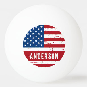 Amerikansk Flagga Personlig Patriotic Stars Rand Pingisboll