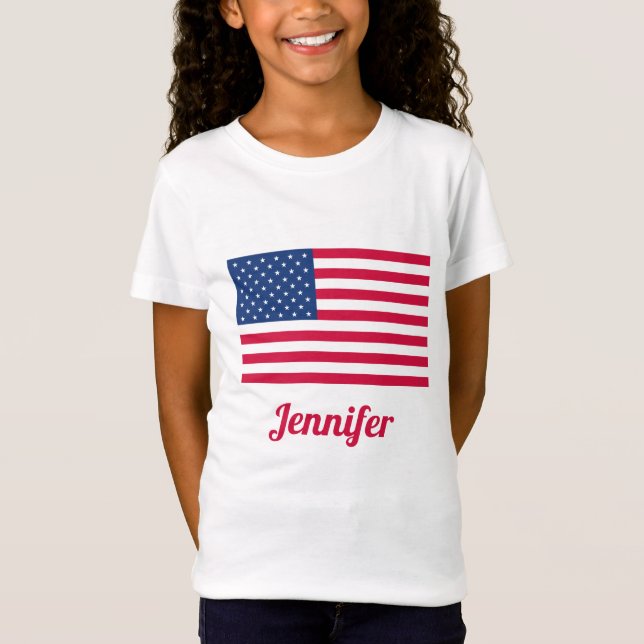 Amerikansk Flagga | PERSONLIG Tee Shirt (Framsida)