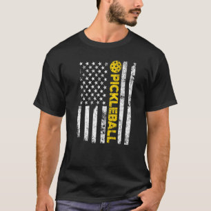 Amerikansk Flagga Pickleball Paddles Player Team S T Shirt