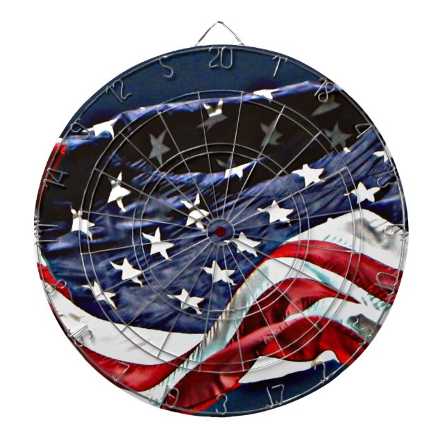 Amerikansk flagga piltavla (Framsidan)