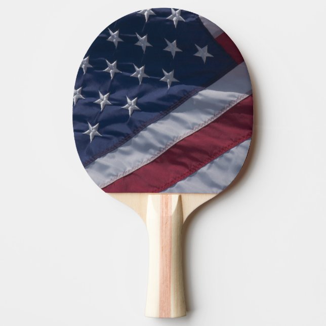 Amerikansk flagga. pingisracket (Framsidan)