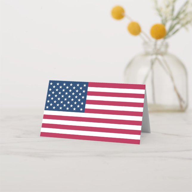 Amerikansk flagga placeringskort (Framsida)