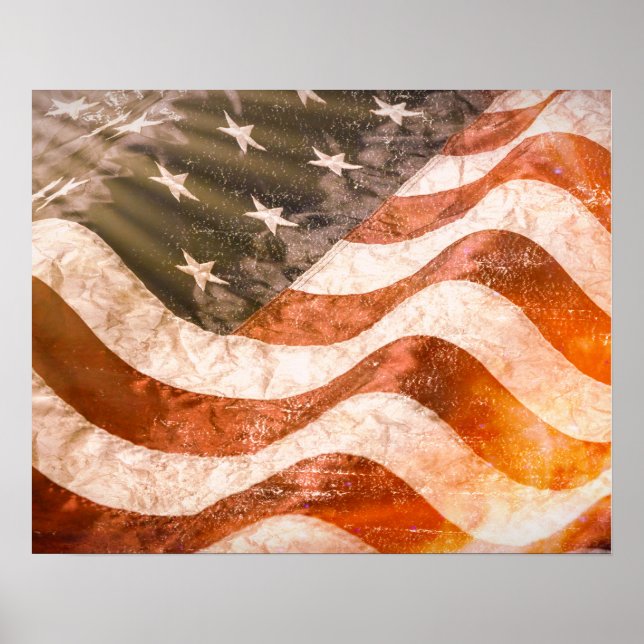 Amerikansk flagga poster (Framsidan)