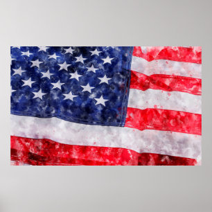 Amerikansk flagga poster