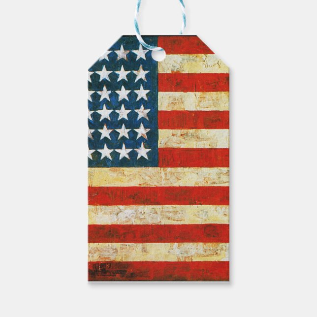 Amerikansk Flagga Presentetikett (Framsidan)