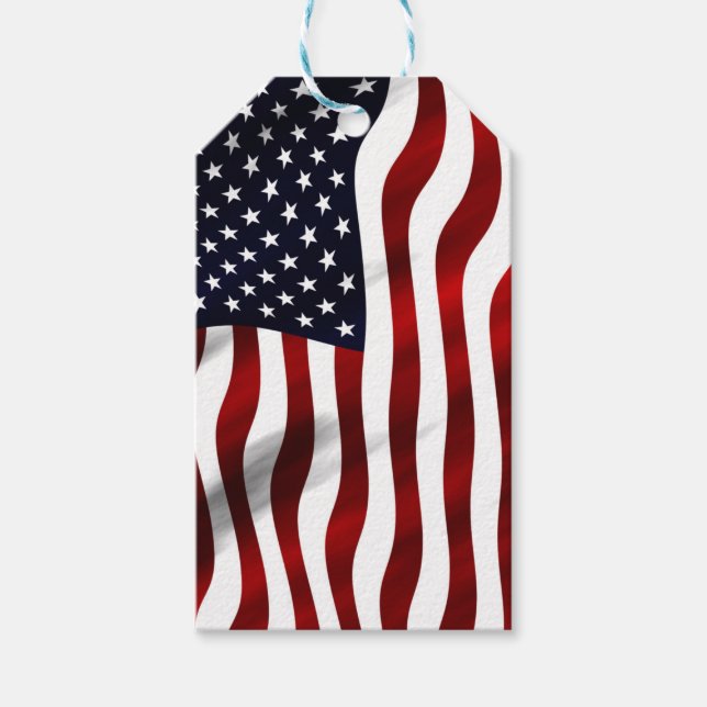 Amerikansk Flagga Presentetikett (Framsidan)