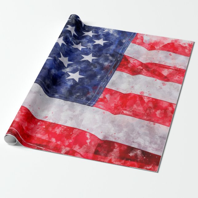 Amerikansk flagga presentpapper (Utrullad)