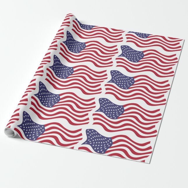 AMERIKANSK FLAGGA PRESENTPAPPER (Utrullad)
