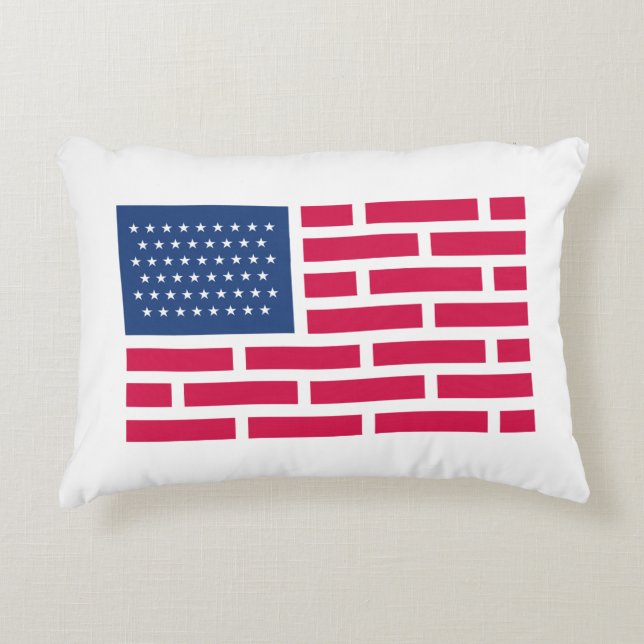 Amerikansk flagga prydnadskudde (Framsidan)