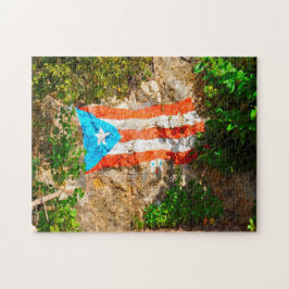 Amerikansk Flagga Puerto Rico. Pussel