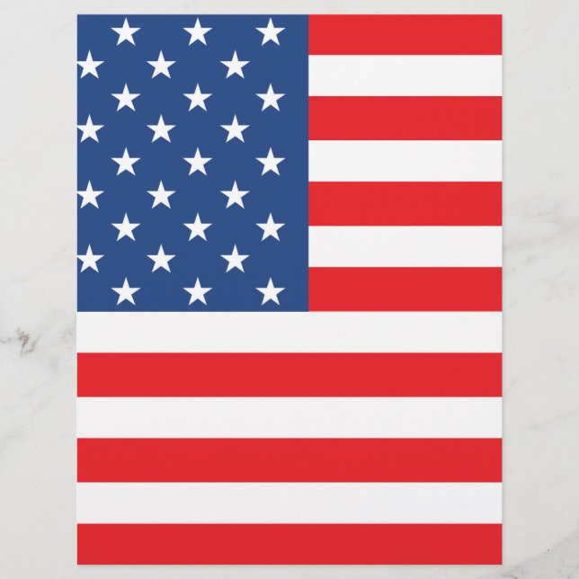 Amerikansk Flagga Reklamblad (Framsidan)