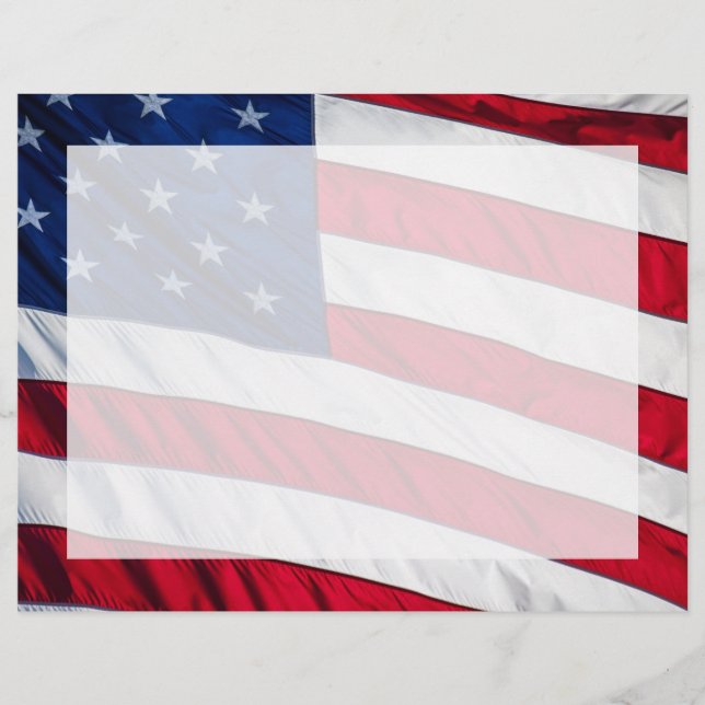 Amerikansk Flagga Reklamblad (Framsidan)