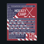 Amerikansk Flagga, reklamflygare för Hockey Camp Flygblad<br><div class="desc">American Flagga,  Hockey Camp Advertising Flyers från Affärskortet Store.</div>