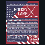 Amerikansk Flagga, reklamflygare för Hockey Camp Reklamblad<br><div class="desc">American Flagga,  Hockey Camp Advertising Flyers från Affärskortet Store.</div>