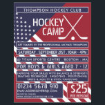 Amerikansk Flagga, reklamflygare för Hockey Camp Reklamblad<br><div class="desc">American Flagga,  Hockey Camp Advertising Flyers från Affärskortet Store.</div>
