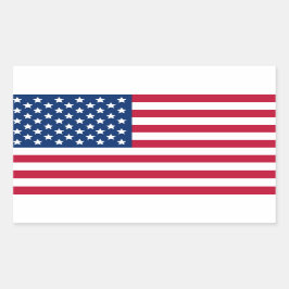Amerikansk Flagga Rektangulärt Klistermärke