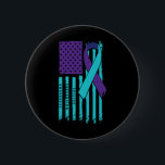 Amerikansk Flagga Ribbon Suicide Awareness Mental  Knapp<br><div class="desc">Amerikansk Flagga Ribbon Suicide Awareness Mental Health</div>