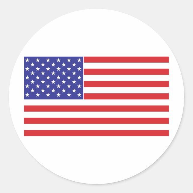 Amerikansk Flagga Runt Klistermärke (Framsida)