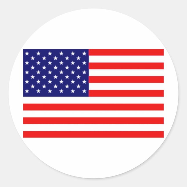 Amerikansk Flagga Runt Klistermärke (Framsida)