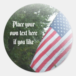 Amerikansk flagga runt klistermärke