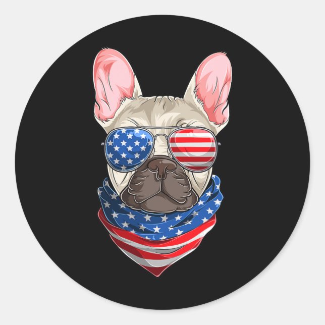 Amerikansk Flagga Runt Klistermärke (Framsida)