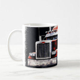 Amerikansk flagga Semi Truck Kaffemugg