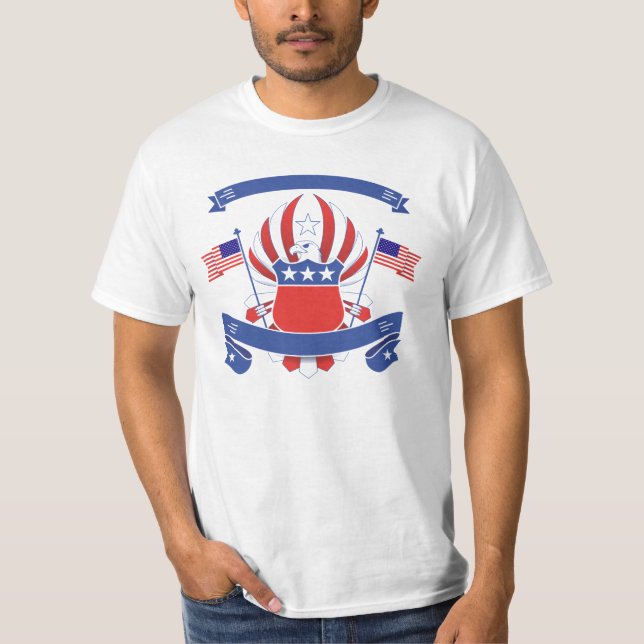 amerikansk flagga slogan T Shirt (Framsida)