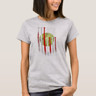 Amerikansk Flagga Softball Flagga Mamma  T Shirt