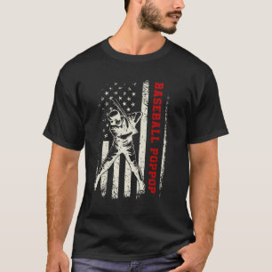Amerikansk Flagga Softboll Baseboll PopPop Rolig F T Shirt