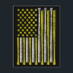 Amerikansk Flagga Softboll Lag Vintage Rolig Vykort<br><div class="desc">Amerikansk Flagga Softboll Lag Vintage Rolig design Present Kort Klassisk Samling.</div>