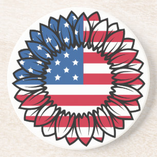 Amerikansk Flagga Solros-32222 Underlägg