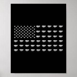 Amerikansk flagga Sötpotatis Usa Patriotism Patrio Poster