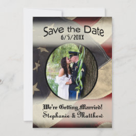 Amerikansk Flagga Spara datumet med foto