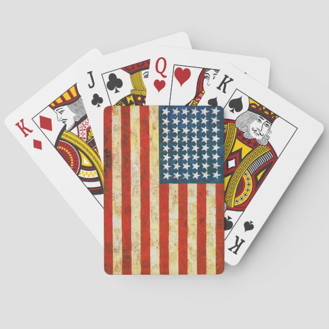 Amerikansk flagga spelkort (Baksidan)