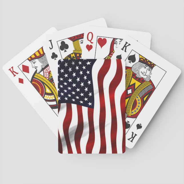 Amerikansk Flagga Spelkort (Baksidan)