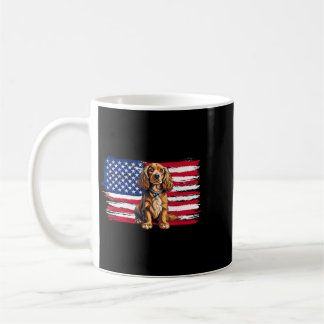 Amerikansk Flagga Springer Spaniel Hund Djur 4:e J Kaffemugg